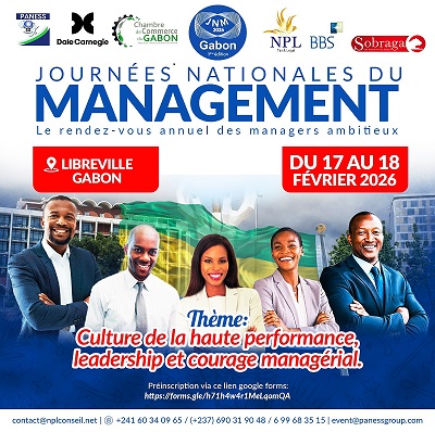 Gabon: Sobraga en partenaire des Journées nationales du management du 17 au 18 février 2026 à Libreville!