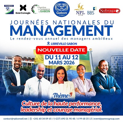 Gabon: Journées du Management décalées pour se tenir du 11 au 12 mars 2026 à Libreville!