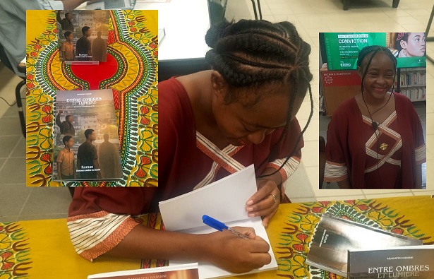 Gabon – Rencontre littéraire – Adjaratsou Hamani présente ses chefs d’œuvre: «Conviction», «Emi lie» et «Entre ombres et lumière – L’éveil vers la connaissance de soi!»